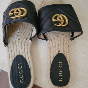 Gucci leather gg sandals